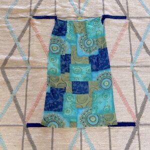 90s blue and green maxi skirt
